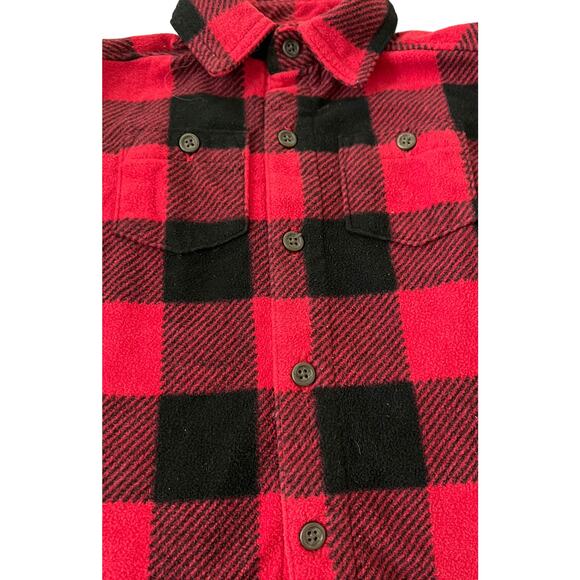 THE CHILDREN’S PLACE LONG SLEEVE FLANNEL SHIRT, UNISEX CHILD, 2T, BLACK & RED - Picture 5 of 8